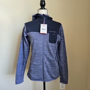 Kari Traa Sanne Hiking Midlayer Jacket Womens M Blue Hoodie Full Zip